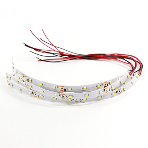 Evemodel 5 STK. 3528 SMD LED Modell Lampe 20cm Weiss mit Kabel 12-LED Lampe Beleuchtung DD08W von Evemodel
