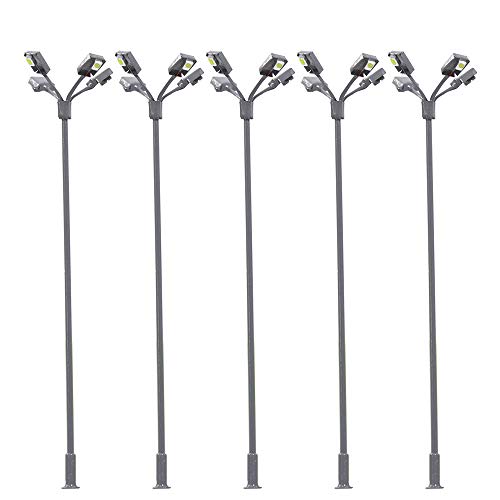 5 STK. Strassenlampen Gartenlampen Leuchte Lampen 00 / H0 LSL04-5-EU von Evemodel