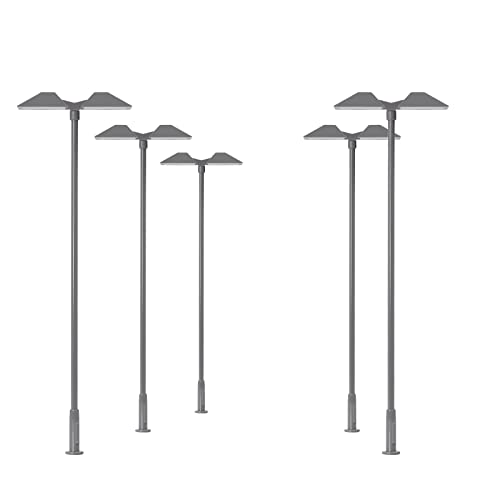 Evemodel 5 Stück Modell warm weiß Lampe Spur H0 1:87 Beleuchtung Bahnsteiglicht Straße Landschaftsbau von Evemodel