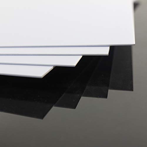 Evemodel ABS0910 4Stk. ABS Styrolplatten 200 X 250 X 1.0mm Weiß Modellbau Dekoration ABS Styrol Platten von Evemodel