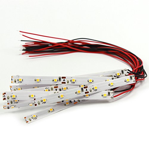 Evemodel DD07WM 10 Stk. 3528 SMD LED 6-LED Beleuchtung Modellbau Lampe warmweiss mit Kabel von Evemodel