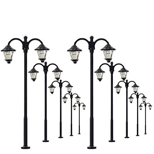 Evemodel 10 STK. LED Parklaternen Lampen Beuchtung 60mm 1:87 Spur H0 Minigarten Puppenhaus Dekor DIYcraft Evemodel 10 STK. LED Parklaternen Lampen Beuchtung 60mm 1:87 Spur H0 Minigarten Puppenhaus Dekor DIYcraft von Evemodel