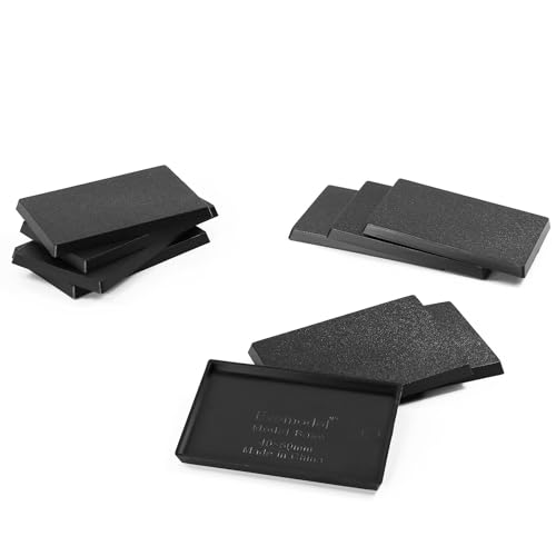 Evemodel Rechteckig Base Modell Basis aus Kunststoff für Figuren oder Miniaturen für War Games Tisch Dekoration (10 Stück 40*60mm) von Evemodel