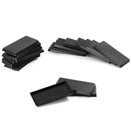 Evemodel Rechteckig Base Modell Basis aus Kunststoff für Figuren oder Miniaturen für War Games Tisch Dekoration (20 Stück 25*50mm) von Evemodel