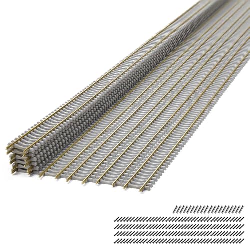 Evemodel Spur H0 1:87 1m Flexible Modellbahnschienen – Individuell Biegsam für Ihre Miniatur-Eisenbahnwelt Eisenbahnlandschaft Modellbau Dekoration (5/Pkg) von Evemodel