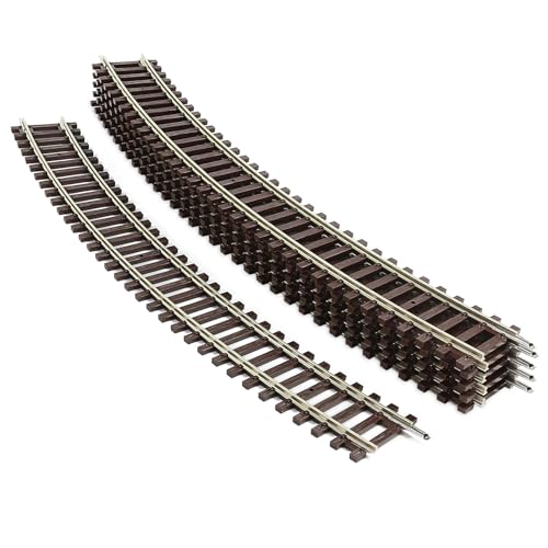 Evemodel Spur H0 1:87 Code 100 19" Modell Radius Kurve Spur Kupfer Nickel Schiene Landschaftsbau (12/Pkg) von Evemodel