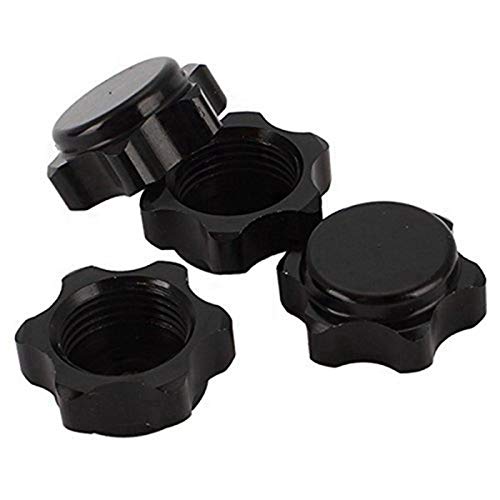 Evenden 4 Teilige Aluminium Rad Naben Abdeckung Anti Abdeckung 17 Mm Sechskant Mutter für 1/8 RC Auto, Schwarz von Evenden