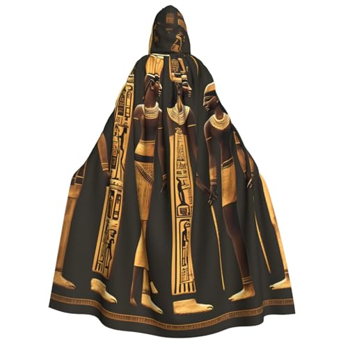 Antiker ägyptischer Hieroglyphen-Aufdruck, Erwachsenen-Halloween-Kapuzenumhang, großer Kapuzenumhang, Cosplay-Umhang, Uniform, für Damen und Herren Antiker ägyptischer Hieroglyphen-Aufdruck, Erwachsenen-Halloween-Kapuzenumhang, großer Kapuzenumhang, Cosplay-Umhang, Uniform, für Damen und Herren von Evengigy
