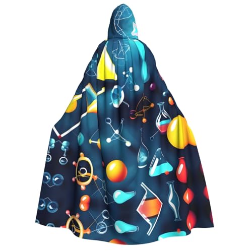 Evengigy Abstrakter Wissenschafts-Chemie-Druck, Erwachsene, Halloween, Kapuzenumhang, großer Kapuzenumhang, Cosplay-Umhang, Uniform, für Damen und Herren Evengigy Abstrakter Wissenschafts-Chemie-Druck, Erwachsene, Halloween, Kapuzenumhang, großer Kapuzenumhang, Cosplay-Umhang, Uniform, für Damen und Herren von Evengigy