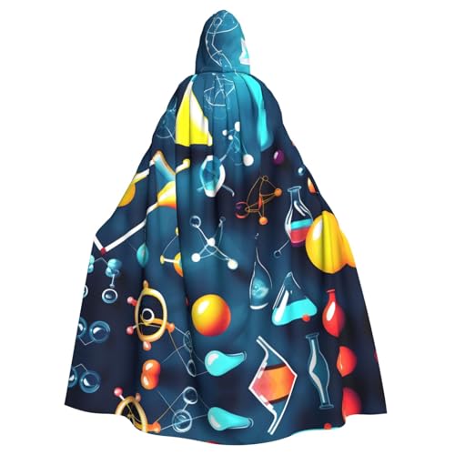 Evengigy Abstrakter Wissenschafts-Chemie-Druck, für Damen und Herren, Erwachsene, Halloween, Kapuzenumhang, Cosplay-Umhang, Uniform Evengigy Abstrakter Wissenschafts-Chemie-Druck, für Damen und Herren, Erwachsene, Halloween, Kapuzenumhang, Cosplay-Umhang, Uniform von Evengigy