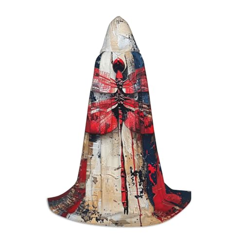 Evengigy Abstrakter roter Libellen-Druck, Kapuzenumhang für Teenager, Halloween, Kapuzenumhang, Kinder, Cosplay-Umhang Evengigy Abstrakter roter Libellen-Druck, Kapuzenumhang für Teenager, Halloween, Kapuzenumhang, Kinder, Cosplay-Umhang von Evengigy