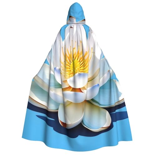 Evengigy Asiatischer Lotus-Muster-Druck, Erwachsenen-Kapuzenumhang für Damen und Herren, vielseitiges Partykleid, Hexenumhang von Evengigy