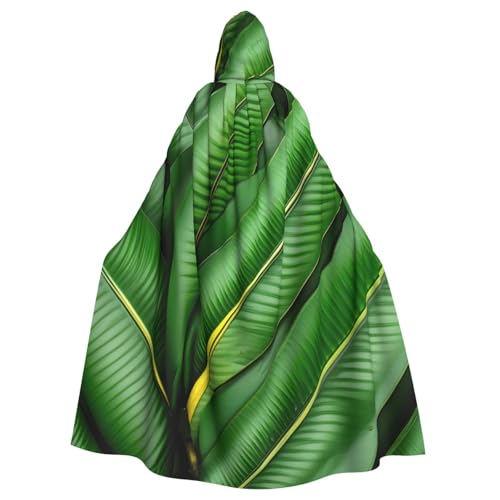 Evengigy Bananenblatt-Umhang mit grünem Druck, für Damen und Herren, Erwachsene, Halloween, Kapuzenumhang, Cosplay-Umhang, Uniform Evengigy Bananenblatt-Umhang mit grünem Druck, für Damen und Herren, Erwachsene, Halloween, Kapuzenumhang, Cosplay-Umhang, Uniform von Evengigy