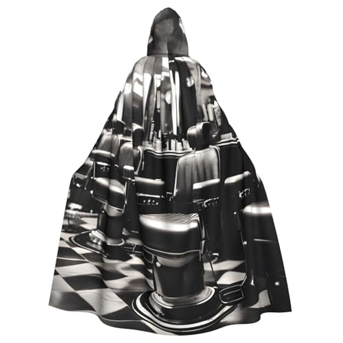 Evengigy Barber Shop Monochromer Stil Druck Damen Herren Erwachsene Halloween Kapuzenumhang Kapuzenumhang Cosplay Umhang Robe Uniform Evengigy Barber Shop Monochromer Stil Druck Damen Herren Erwachsene Halloween Kapuzenumhang Kapuzenumhang Cosplay Umhang Robe Uniform von Evengigy