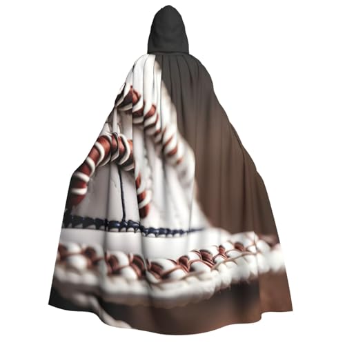 Evengigy Baseball-Umhang mit Spitze, Nahaufnahme, Erwachsenen-Kapuzenumhang für Damen und Herren, vielseitiges Partykleid, Hexenumhang von Evengigy