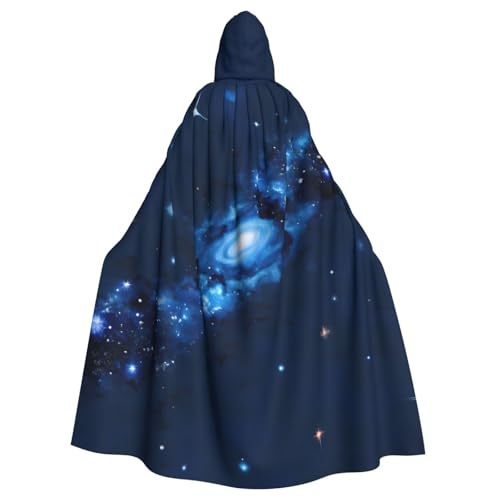 Evengigy Blauer Galaxie-Muster, für Damen und Herren, Erwachsene, Halloween, Kapuzenumhang, Cosplay, Umhang, Uniform Evengigy Blauer Galaxie-Muster, für Damen und Herren, Erwachsene, Halloween, Kapuzenumhang, Cosplay, Umhang, Uniform von Evengigy
