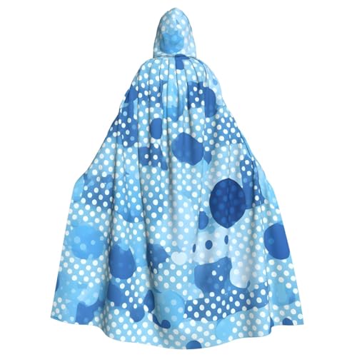 Evengigy Blauer gepunkteter Druck, für Damen und Herren, Erwachsene, Halloween, Kapuzenumhang, Cosplay, Umhang, Uniform Evengigy Blauer gepunkteter Druck, für Damen und Herren, Erwachsene, Halloween, Kapuzenumhang, Cosplay, Umhang, Uniform von Evengigy