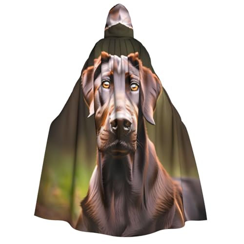 Evengigy Brauner Labrador-Retriever-Aufdruck, Erwachsenen-Kapuzenumhang für Damen und Herren, vielseitiges Partykleid, Hexenumhang Evengigy Brauner Labrador-Retriever-Aufdruck, Erwachsenen-Kapuzenumhang für Damen und Herren, vielseitiges Partykleid, Hexenumhang von Evengigy