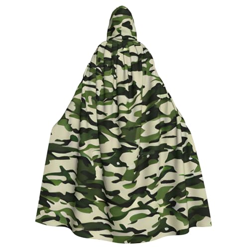 Evengigy Camouflage-Umhang mit grünem Druck, für Damen und Herren, Erwachsene, Halloween, Kapuzenumhang, Cosplay-Umhang, Uniform Evengigy Camouflage-Umhang mit grünem Druck, für Damen und Herren, Erwachsene, Halloween, Kapuzenumhang, Cosplay-Umhang, Uniform von Evengigy