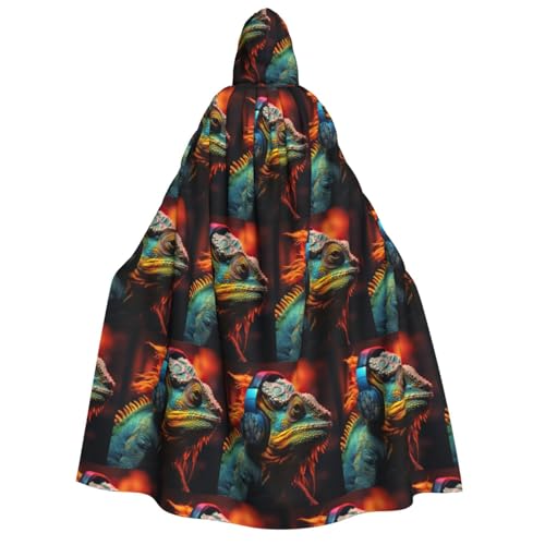 Evengigy Chamäleon-Umhang für Erwachsene, Halloween, Kapuzenumhang, Cosplay, Uniform, für Damen und Herren Evengigy Chamäleon-Umhang für Erwachsene, Halloween, Kapuzenumhang, Cosplay, Uniform, für Damen und Herren von Evengigy