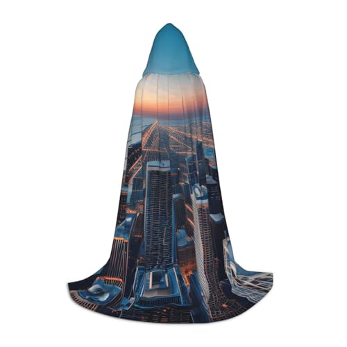 Evengigy Chicago Illinois USA 1 Druck Kapuzenumhang für Teenager Halloween Kapuzenumhang Kinder Cosplay Umhang Robe Evengigy Chicago Illinois USA 1 Druck Kapuzenumhang für Teenager Halloween Kapuzenumhang Kinder Cosplay Umhang Robe von Evengigy