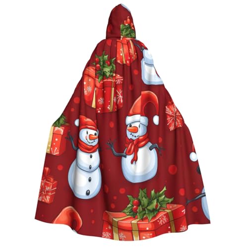 Evengigy Frohe Weihnachten, niedlicher Schneemann-Druck, Erwachsene, Halloween-Kapuzenumhang, großer Kapuzenumhang, Cosplay-Umhang, Uniform, für Damen und Herren Evengigy Frohe Weihnachten, niedlicher Schneemann-Druck, Erwachsene, Halloween-Kapuzenumhang, großer Kapuzenumhang, Cosplay-Umhang, Uniform, für Damen und Herren von Evengigy
