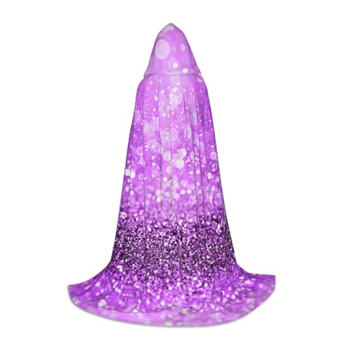 Evengigy Glitzernder violetter Kapuzenumhang für Teenager, Halloween, Cosplay, Umhang von Evengigy
