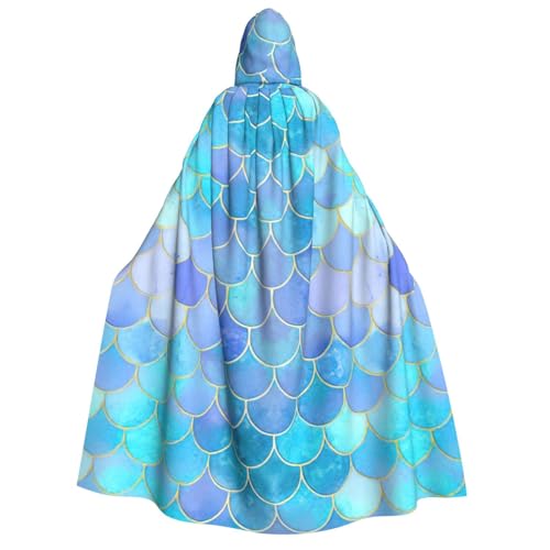 Evengigy Goldener Meerjungfrauen-Umhang für Erwachsene, Halloween, Kapuzenumhang, Cosplay, Uniform, für Damen und Herren Evengigy Goldener Meerjungfrauen-Umhang für Erwachsene, Halloween, Kapuzenumhang, Cosplay, Uniform, für Damen und Herren von Evengigy