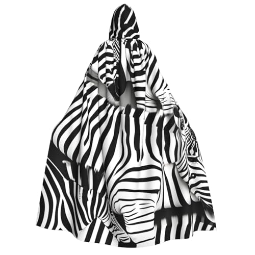Evengigy Halloween-Kapuzenumhang für Erwachsene, Zebramuster, großer Kapuzenumhang, Cosplay, Uniform, für Damen und Herren Evengigy Halloween-Kapuzenumhang für Erwachsene, Zebramuster, großer Kapuzenumhang, Cosplay, Uniform, für Damen und Herren von Evengigy