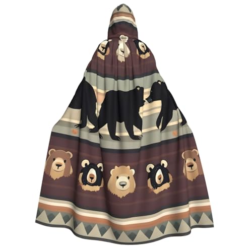 Evengigy Halloween-Kapuzenumhang mit Bären-Aufdruck, großer Kapuzenumhang für Cosplay, Uniform, für Damen und Herren Evengigy Halloween-Kapuzenumhang mit Bären-Aufdruck, großer Kapuzenumhang für Cosplay, Uniform, für Damen und Herren von Evengigy