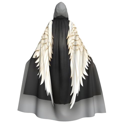 Evengigy Halloween-Kapuzenumhang mit Engelsfedern, großer Kapuzenumhang für Cosplay, Uniform, für Damen und Herren Evengigy Halloween-Kapuzenumhang mit Engelsfedern, großer Kapuzenumhang für Cosplay, Uniform, für Damen und Herren von Evengigy
