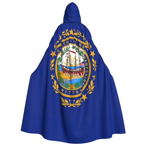 Evengigy Halloween-Kapuzenumhang mit Hampshire-Staatsflagge, großer Kapuzenumhang für Cosplay, Uniform, für Damen und Herren Evengigy Halloween-Kapuzenumhang mit Hampshire-Staatsflagge, großer Kapuzenumhang für Cosplay, Uniform, für Damen und Herren von Evengigy