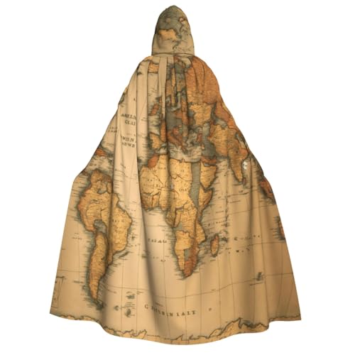 Evengigy Halloween-Kapuzenumhang mit Weltkarten-Aufdruck, großer Kapuzenumhang für Cosplay, Uniform, für Damen und Herren Evengigy Halloween-Kapuzenumhang mit Weltkarten-Aufdruck, großer Kapuzenumhang für Cosplay, Uniform, für Damen und Herren von Evengigy