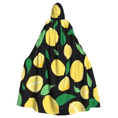 Evengigy Halloween-Kapuzenumhang mit Zitronenfrucht-Aufdruck, für Damen und Herren, Erwachsene, Cosplay-Umhang, Uniform Evengigy Halloween-Kapuzenumhang mit Zitronenfrucht-Aufdruck, für Damen und Herren, Erwachsene, Cosplay-Umhang, Uniform von Evengigy