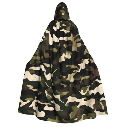 Evengigy Halloween-Umhang mit Kapuze für Erwachsene, Camouflage-Umhang, Cosplay, Uniform, für Damen und Herren Evengigy Halloween-Umhang mit Kapuze für Erwachsene, Camouflage-Umhang, Cosplay, Uniform, für Damen und Herren von Evengigy