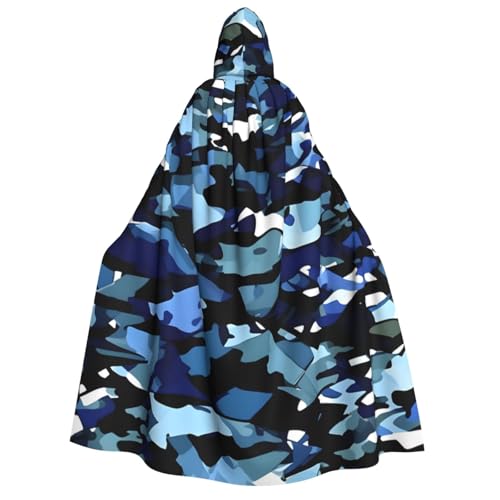 Evengigy Kapuzenumhang für Erwachsene, Camouflage-Druck, für Damen und Herren, vielseitiges Partykleid, Hexenumhang von Evengigy