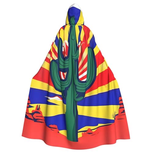 Evengigy Kapuzenumhang mit Arizona-Flagge, für Damen, Herren, Erwachsene, vielseitiges Partykleid, Hexenumhang von Evengigy