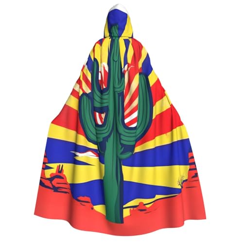 Evengigy Kapuzenumhang mit Arizona-Flagge, für Erwachsene, für Damen und Herren, vielseitiges Partykleid, Hexenumhang von Evengigy