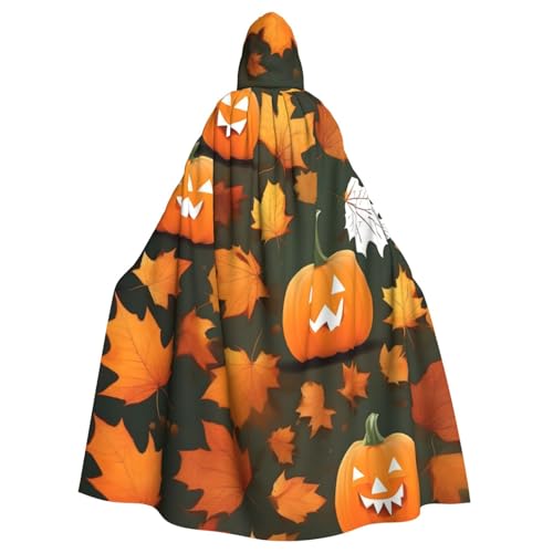 Evengigy Kapuzenumhang mit Aufschrift "Happy Thanksgiving Day", Kürbis-Druck, für Damen, Herren, Erwachsene, vielseitiges Partykleid, Hexenumhang von Evengigy