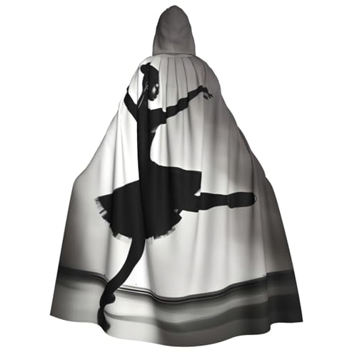Evengigy Kapuzenumhang mit Ballerina-Tanzaufdruck, für Damen, Herren, vielseitiges Partykleid, Hexenumhang Evengigy Kapuzenumhang mit Ballerina-Tanzaufdruck, für Damen, Herren, vielseitiges Partykleid, Hexenumhang von Evengigy
