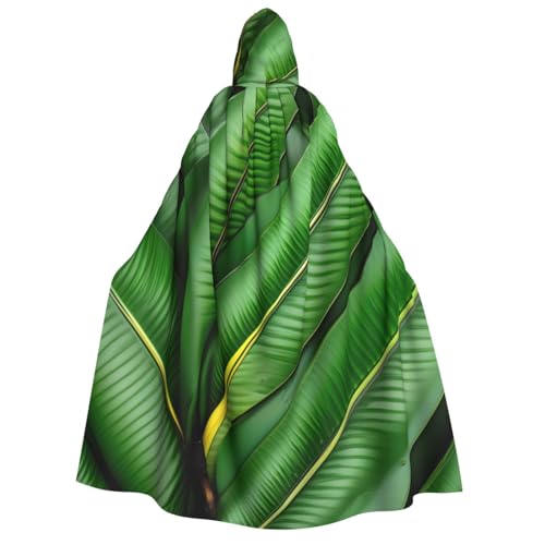 Evengigy Kapuzenumhang mit Bananenblatt-Motiv, für Damen, Herren, vielseitiges Partykleid, Hexenumhang Evengigy Kapuzenumhang mit Bananenblatt-Motiv, für Damen, Herren, vielseitiges Partykleid, Hexenumhang von Evengigy