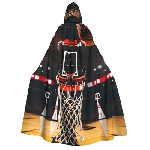 Evengigy Kapuzenumhang mit Basketball-Aufdruck, für Damen und Herren, vielseitiges Partykleid, Hexenumhang Evengigy Kapuzenumhang mit Basketball-Aufdruck, für Damen und Herren, vielseitiges Partykleid, Hexenumhang von Evengigy