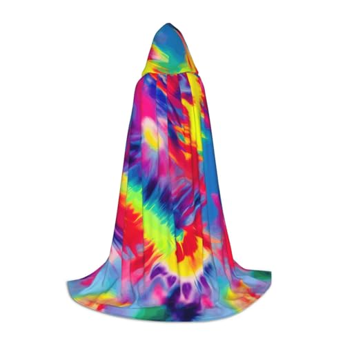 Evengigy Kapuzenumhang mit Batikmuster für Teenager, Halloween, Cosplay, Umhang von Evengigy