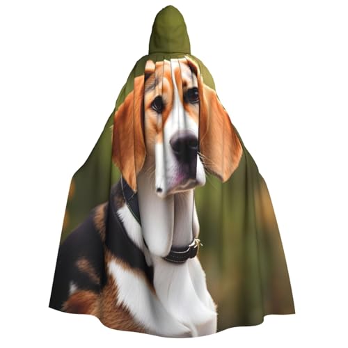 Evengigy Kapuzenumhang mit Beagle-Hunde-Aufdruck, für Damen und Herren, vielseitiges Partykleid, Hexenumhang von Evengigy