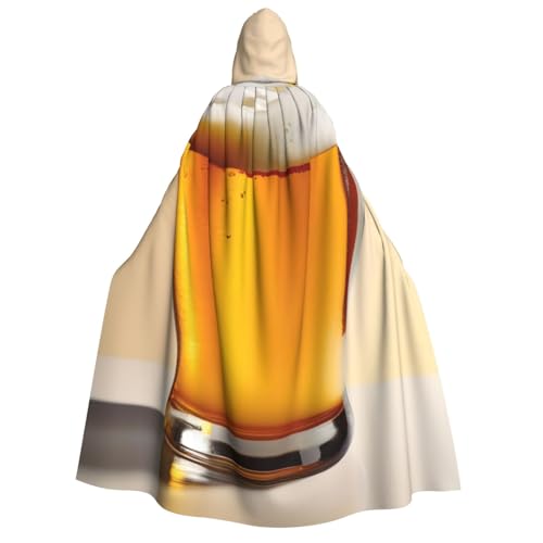 Evengigy Kapuzenumhang mit Bierschaumdruck für Erwachsene, für Damen und Herren, vielseitiges Partykleid, Hexenumhang Evengigy Kapuzenumhang mit Bierschaumdruck für Erwachsene, für Damen und Herren, vielseitiges Partykleid, Hexenumhang von Evengigy