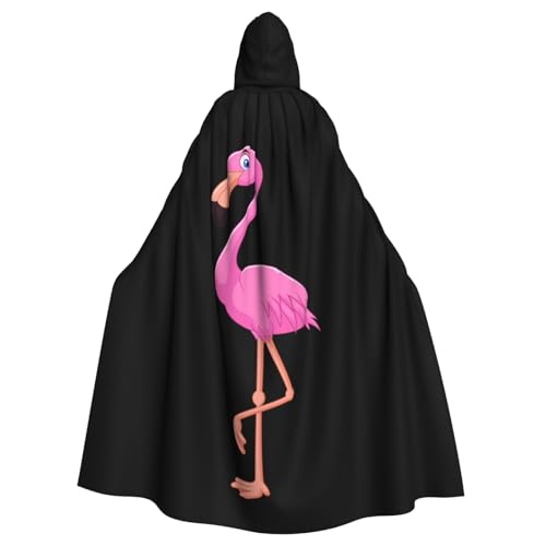 Evengigy Kapuzenumhang mit Cartoon-Flamingo-Druck, für Damen, Herren, Erwachsene, vielseitiges Partykleid, Hexenumhang Evengigy Kapuzenumhang mit Cartoon-Flamingo-Druck, für Damen, Herren, Erwachsene, vielseitiges Partykleid, Hexenumhang von Evengigy