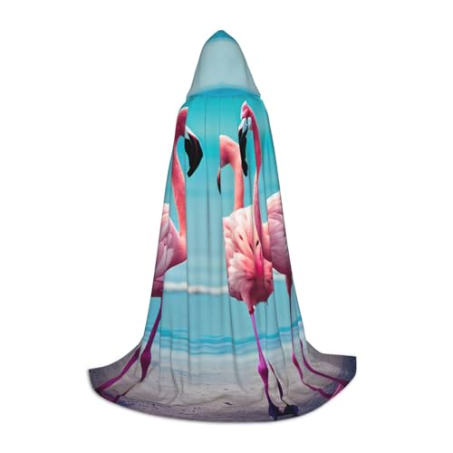 Evengigy Kapuzenumhang mit Flamingo-Strand-Aufdruck, für Teenager, Halloween, Cosplay, Umhang Evengigy Kapuzenumhang mit Flamingo-Strand-Aufdruck, für Teenager, Halloween, Cosplay, Umhang von Evengigy