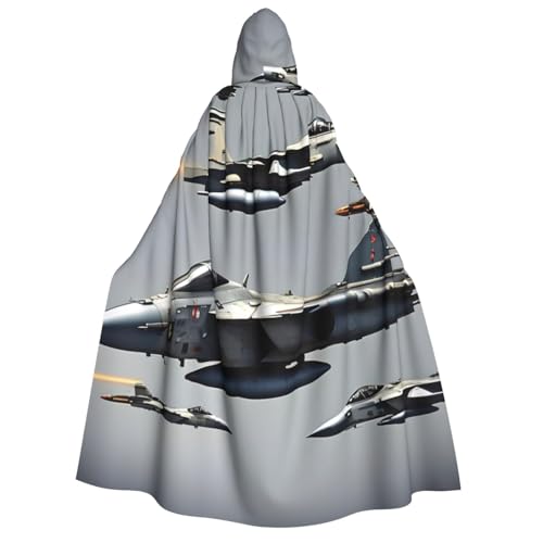 Evengigy Kapuzenumhang mit Flugzeug-Jets-Aufdruck, für Damen, Herren, vielseitiges Partykleid, Hexenumhang Evengigy Kapuzenumhang mit Flugzeug-Jets-Aufdruck, für Damen, Herren, vielseitiges Partykleid, Hexenumhang von Evengigy