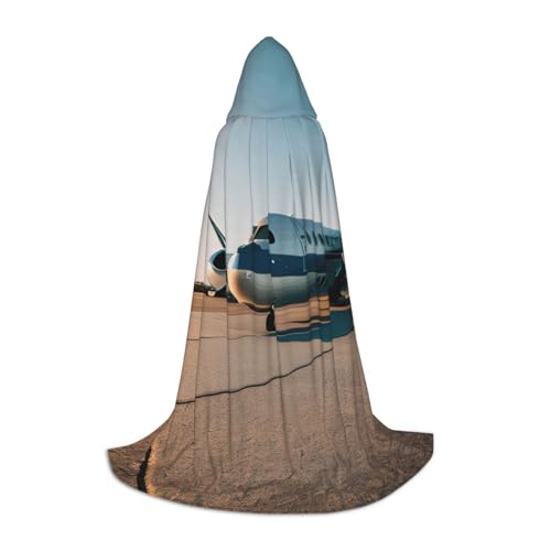 Evengigy Kapuzenumhang mit Flugzeugdruck für Teenager, Halloween, Cosplay, Umhang von Evengigy