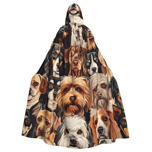 Evengigy Kapuzenumhang mit Hundemuster, für Damen und Herren, Erwachsene, Halloween, Kapuzenumhang, Cosplay-Umhang, Uniform Evengigy Kapuzenumhang mit Hundemuster, für Damen und Herren, Erwachsene, Halloween, Kapuzenumhang, Cosplay-Umhang, Uniform von Evengigy